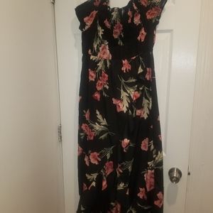 Floral summer dress. Skirt has ruffles and top is stretchy.